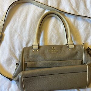 Kate Spade Grant Park Hadley Tan Satchel with Classic Design
